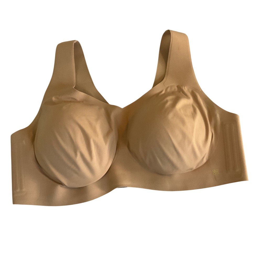 Honeylove Crossover Bra Women 1X Tan Beige Wirefree Seamless LWBR0103B